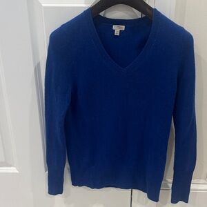 Halogen Royal Blue V-Neck Women's Cashmere’s Sweater petite xs
